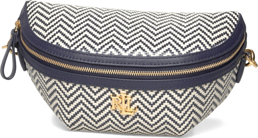 Herringbone Woven Marcy Belt Bag - White - ONE SIZE