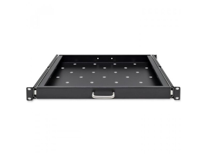 Solid stålhylle med håndtak for RACK skap 600*600 Utvidbar Svart