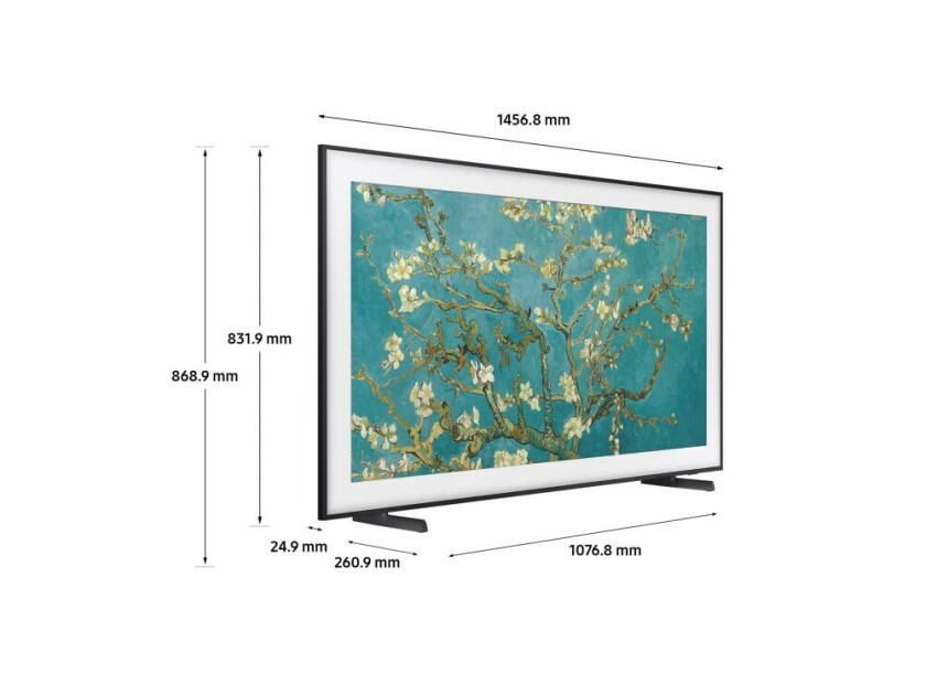 QE65LS03BGU - 65 Diagonalklasse The Frame LS03B Series LED-bakgrunnsbelyst LCD TV - QLED - Smart TV - Tizen OS - 4K UHD (2160p) 3840 x 2160 - HDR - Quantum Dot, Dual LED - svart