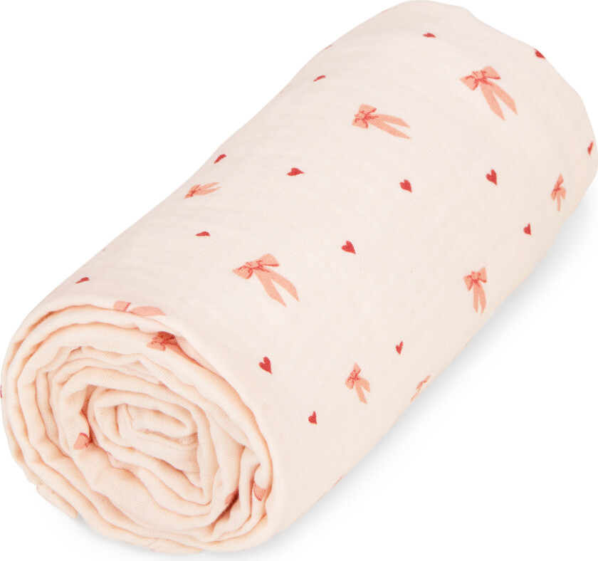 GOTS Babyteppe I Musselin Bows Bows One Size Rosa One Size kvinne