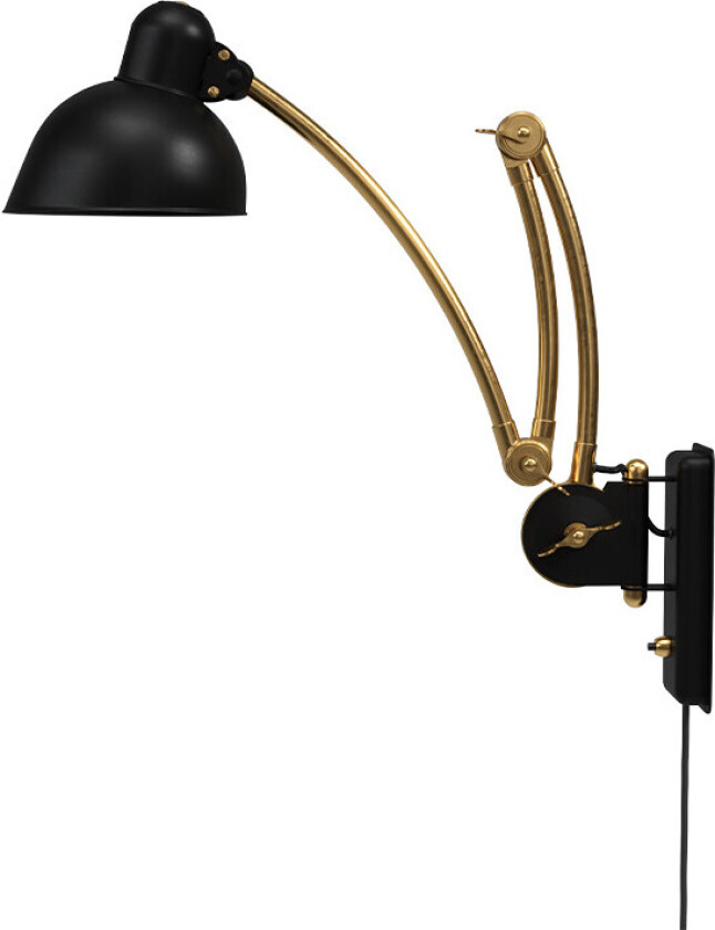 - Kaiser Idell Vegglampe 6559-W Matt Black/Brass
