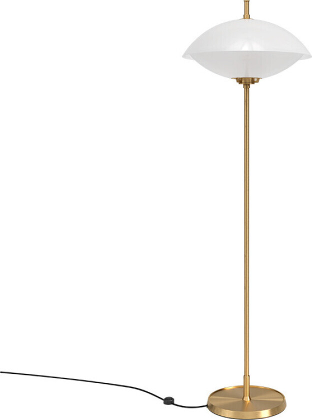 - Musling Gulvlampe Opal/Brass