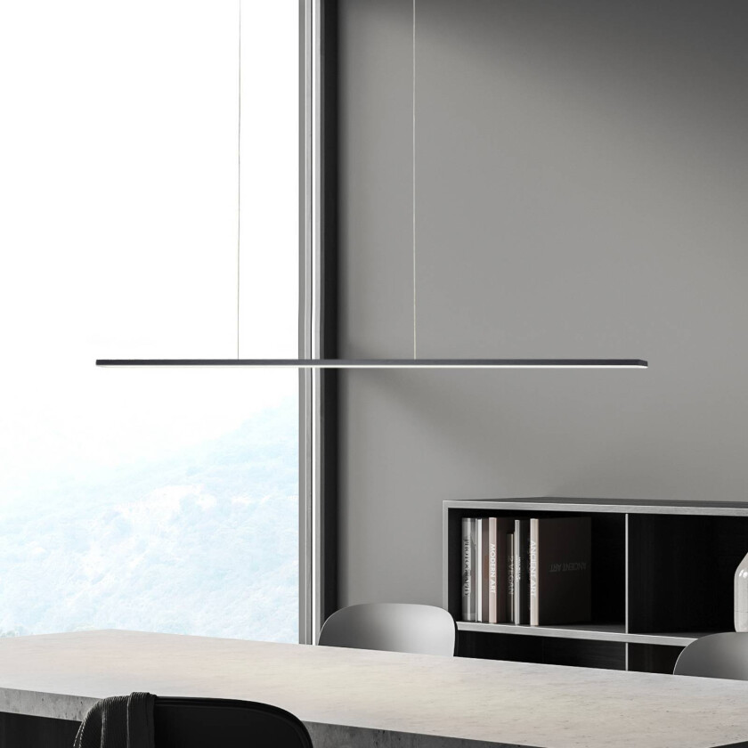 Bopp LED-hengelampe Baseline 2.0, svart, lengde 119 cm