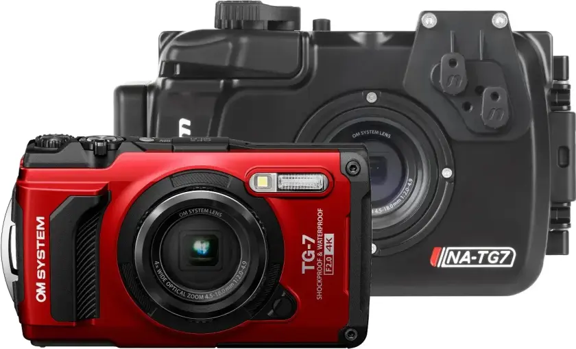 Bilde av TG-7 red + Nauticam UW Housing