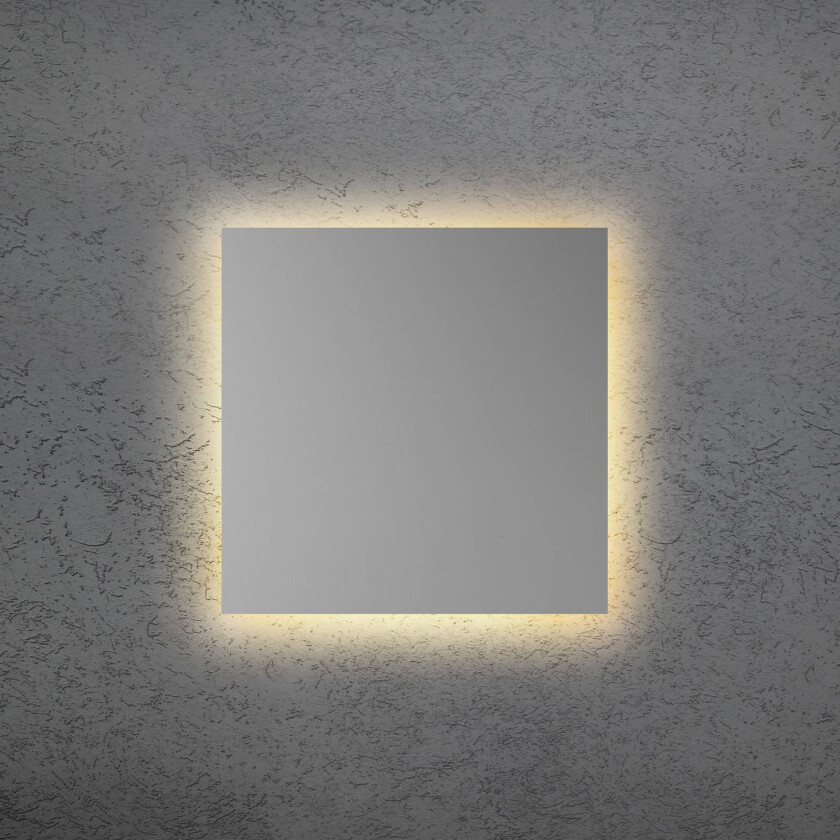 LED-vegglampe BLADE Q, matt sølv, 34 x 34 cm, metall dimbar