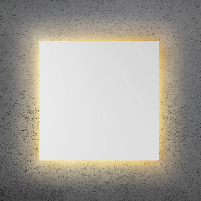 LED-vegglampe BLADE Q, hvit, 44 x 44 cm, metall, dimbar