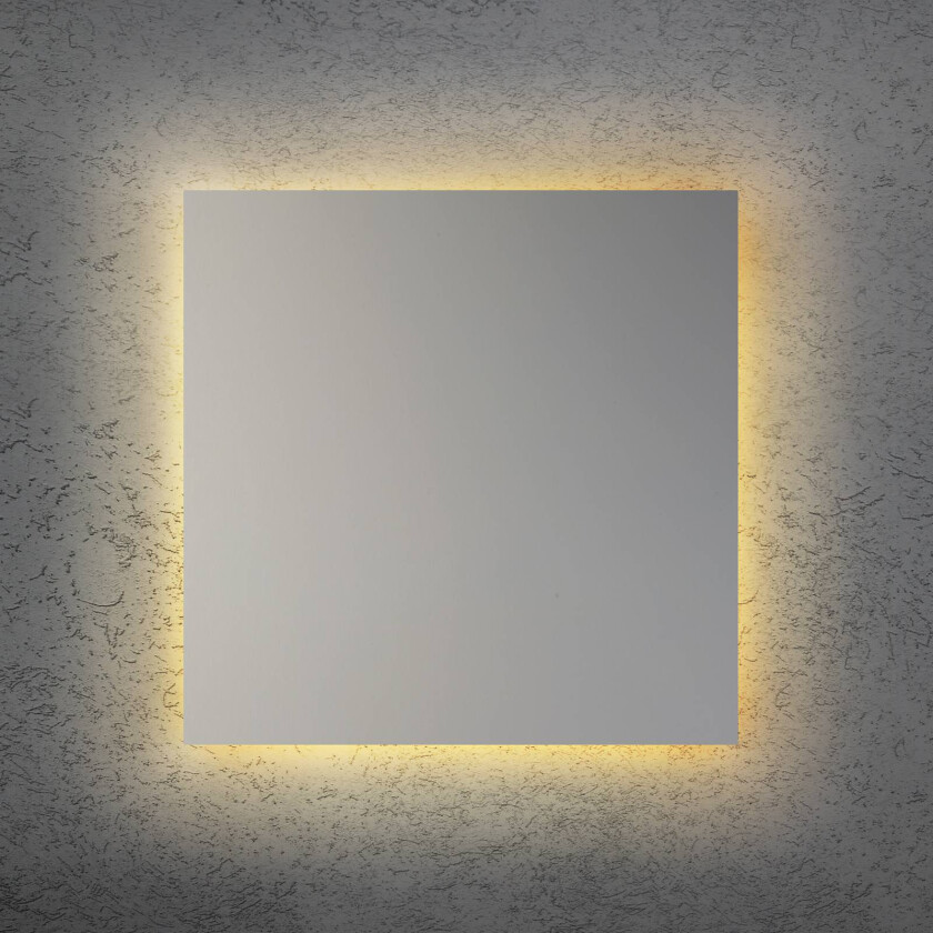 LED-vegglampe BLADE Q, matt sølv, 44 x 44 cm, metall dim