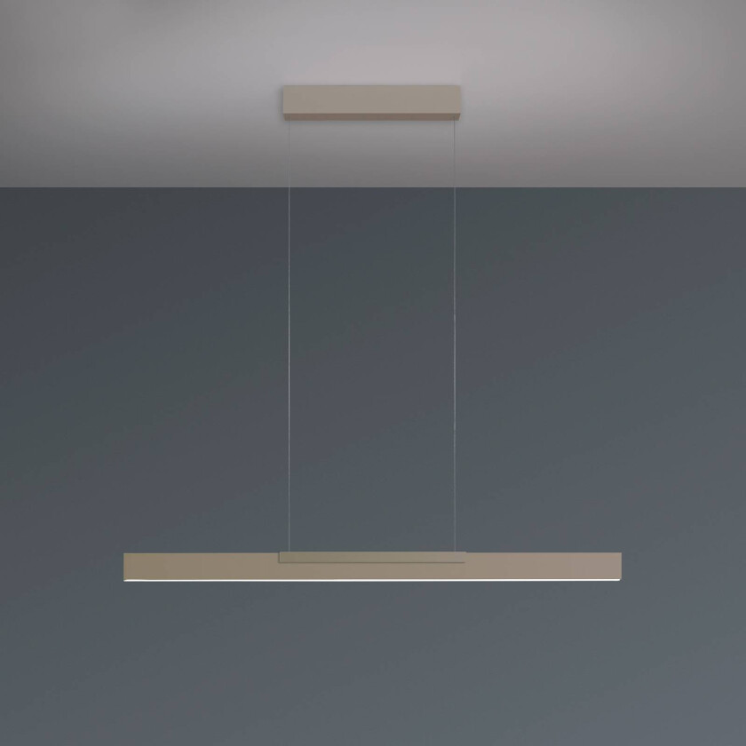 Bopp LED-hengelampe Nano 2.0, lengde 100 cm, taupe, metall