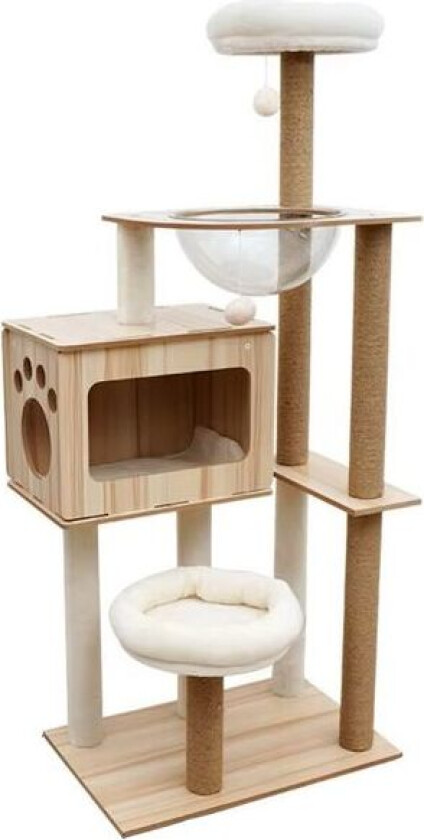 Nordisk multi kloremøbel til katt i tre, 135 cm