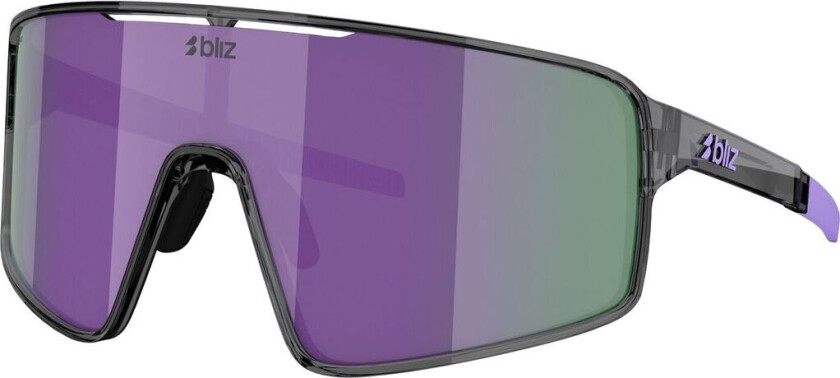 Bliz P001S Sportsbriller Crystal Black w/ Grey Purple Multi