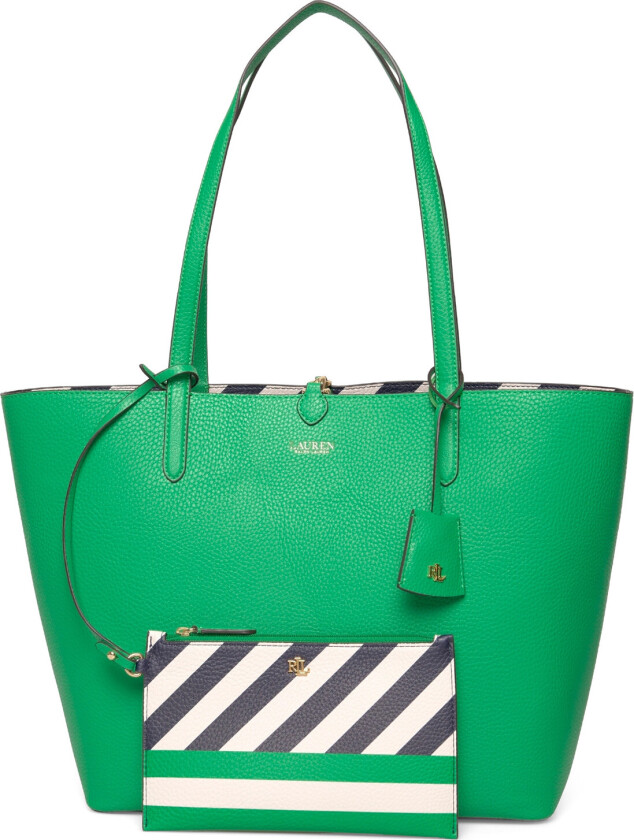 Faux-Leather Large Reversible Tote Bag - Green - ONE SIZE