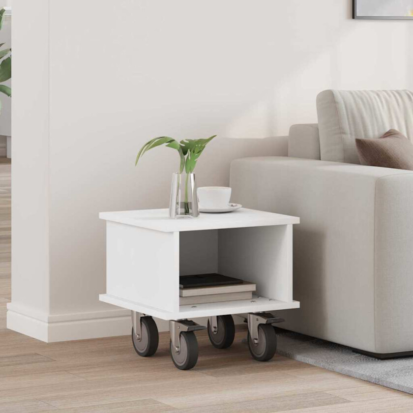 TV-benk Hvit 37 x 35 x 35 cm Konstruert tre