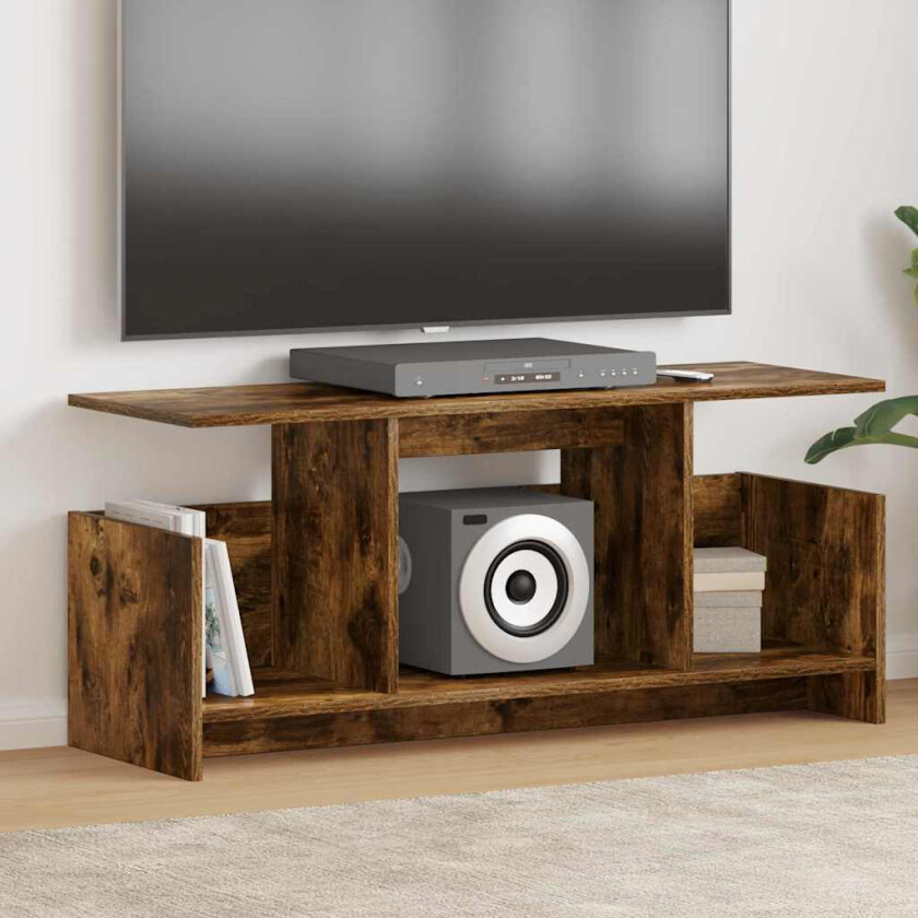 TV-benk Røkt eik 102 x 35 x 45 cm Konstruert tre