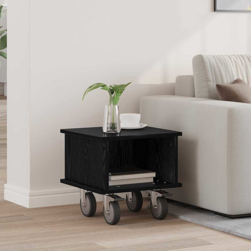 TV-benk Svart Eik 37 x 35 x 35 cm Konstruert tre