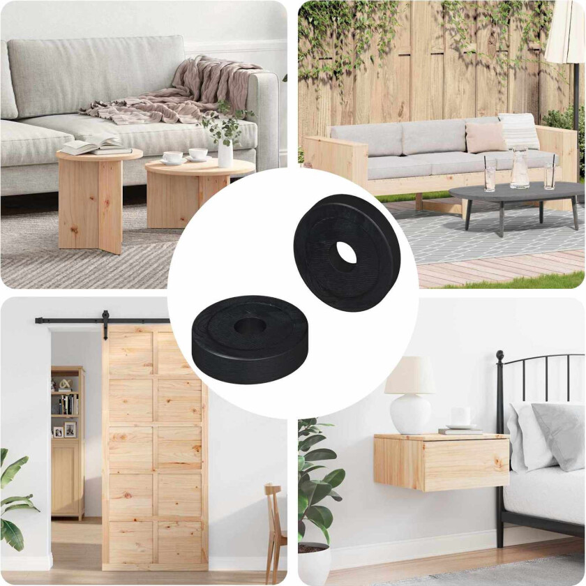 passer for Flat Skive 2 pcs Svart 15 x 4 x 3 mm PVC Copolymer