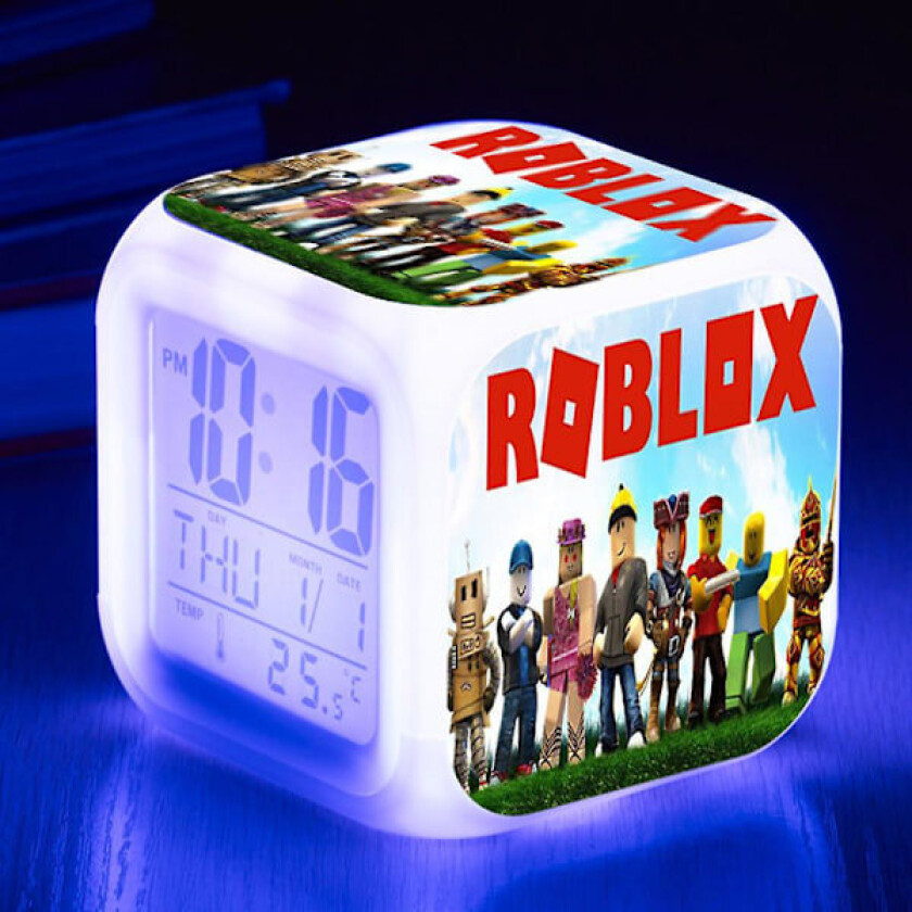 Roblox Trykt Digital Vekkerklokke 7 Fargeskiftende Spill Nattlampe LED-Display Sengklokke Ornament Hjemmeinnredning Leketøysgave Barn B_TF