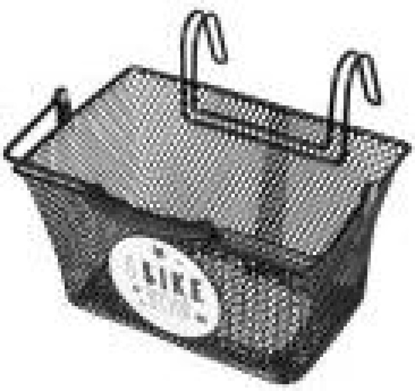 Tivoli, Foran/bak, Sykkelkurv, Plastikk, Stål, Svart, 5 kg, 260 mm