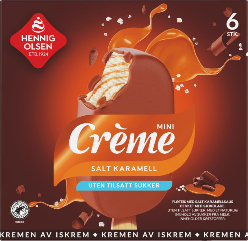 Creme Mini Salt Karamell Uts 6stk Heo