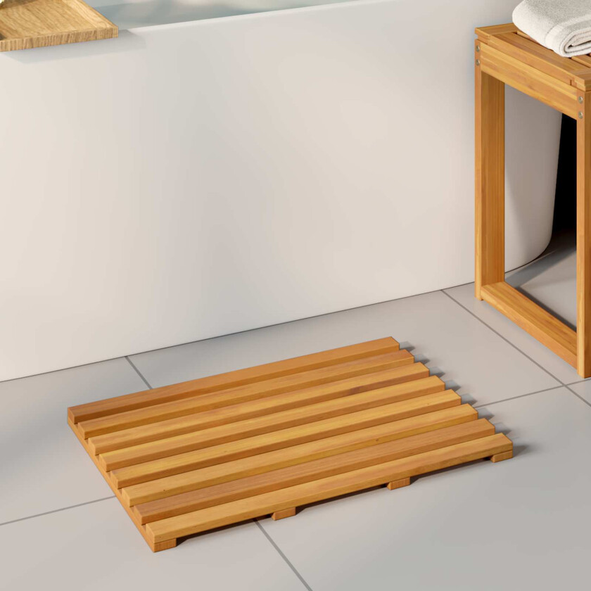 Badematte Ensfarget Brun 100 x 53 cm tre