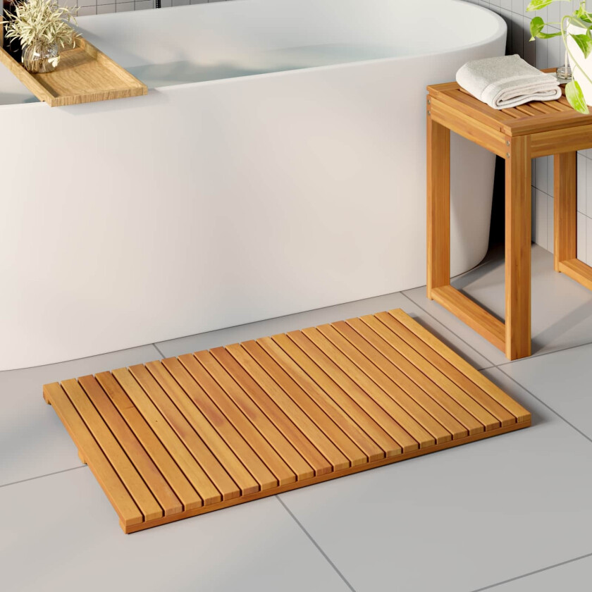 Badematte Ensfarget Brun 80 x 50 cm tre