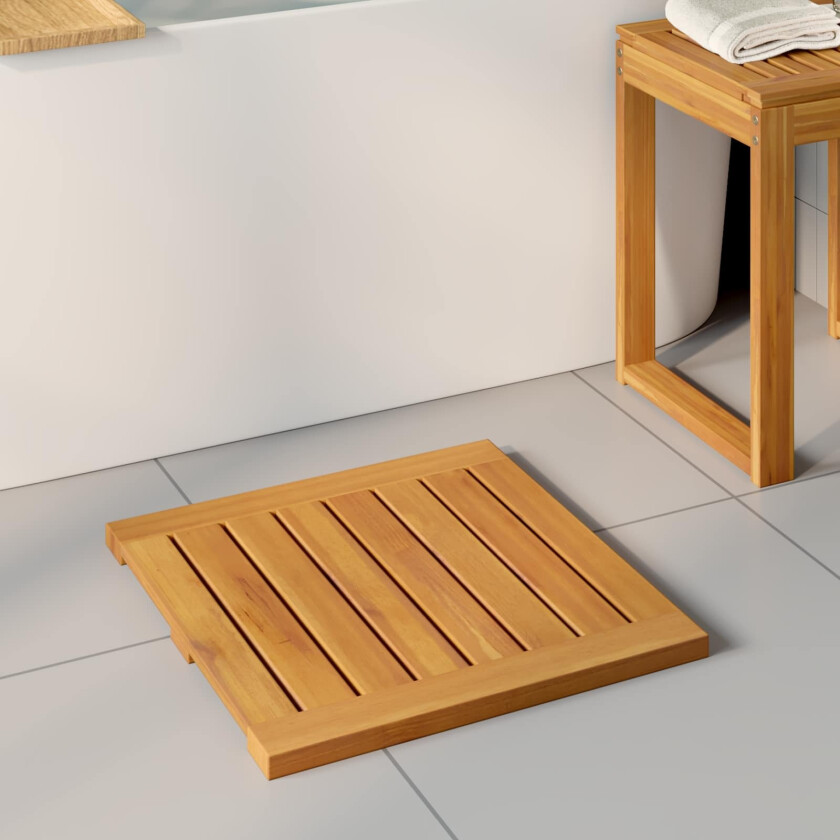 Badematte Ensfarget Brun 50 x 50 cm tre