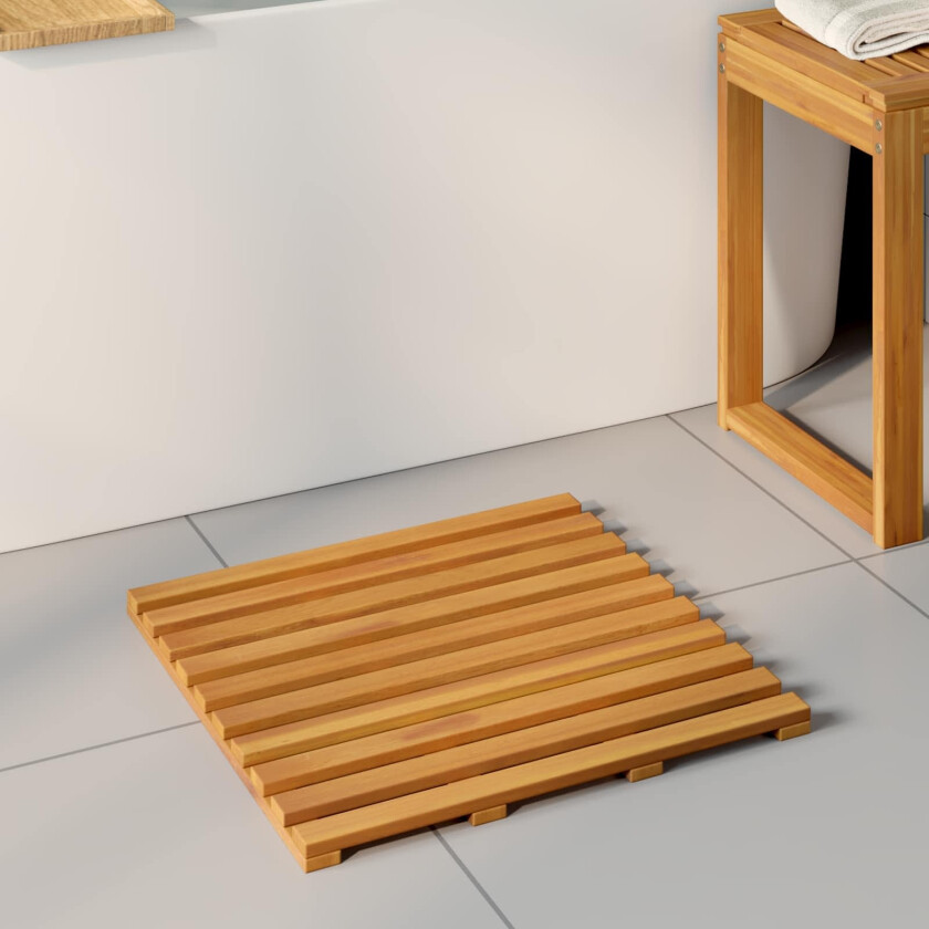 Badematte Ensfarget Brun 100 x 53 cm tre