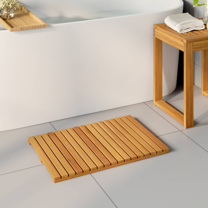 Badematte Ensfarget Brun 60 x 40 cm tre