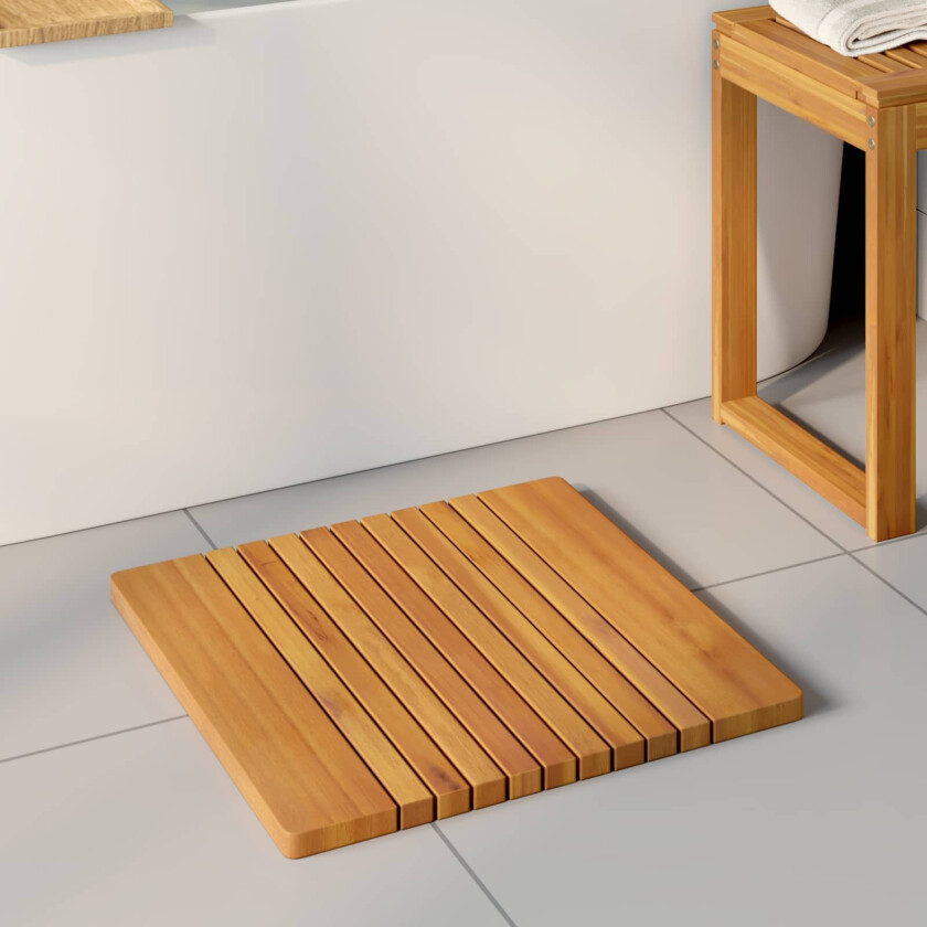 Badematte Ensfarget Brun 59 x 40 cm tre