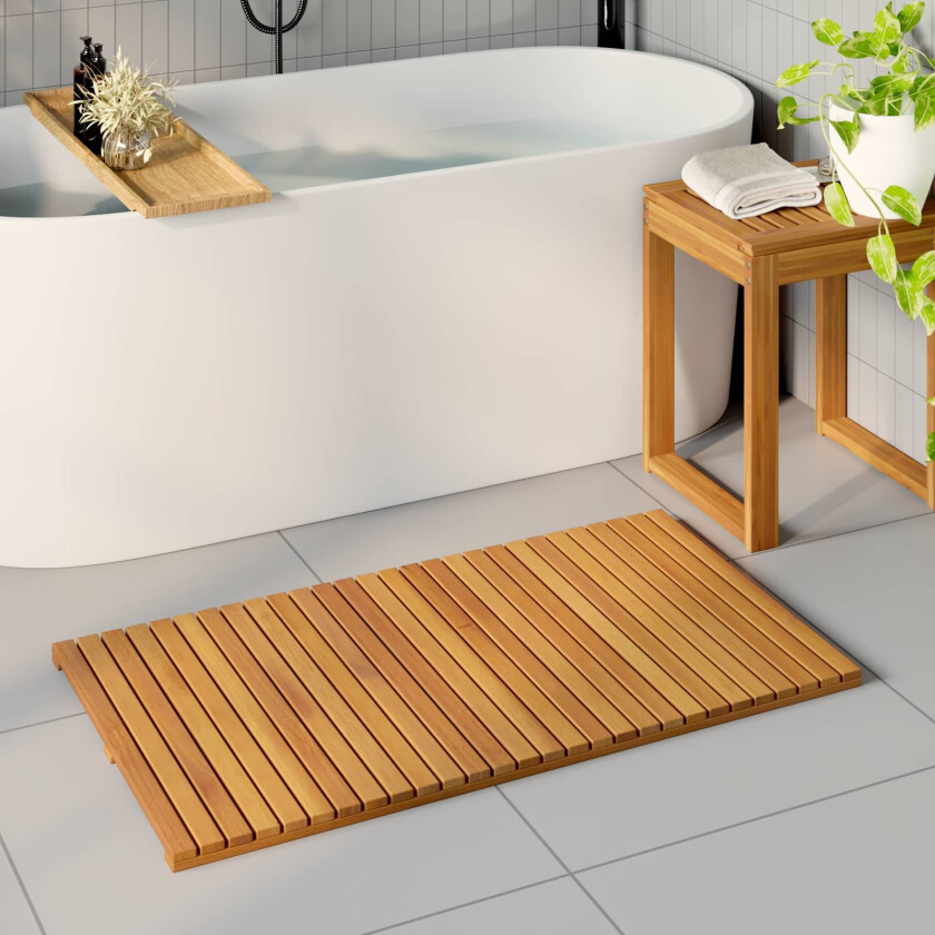 Badematte Ensfarget Brun 100 x 55 cm tre