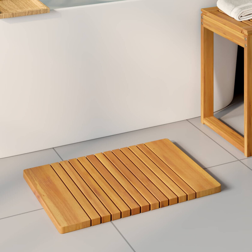 Badematte Ensfarget Brun 59 x 40 cm tre