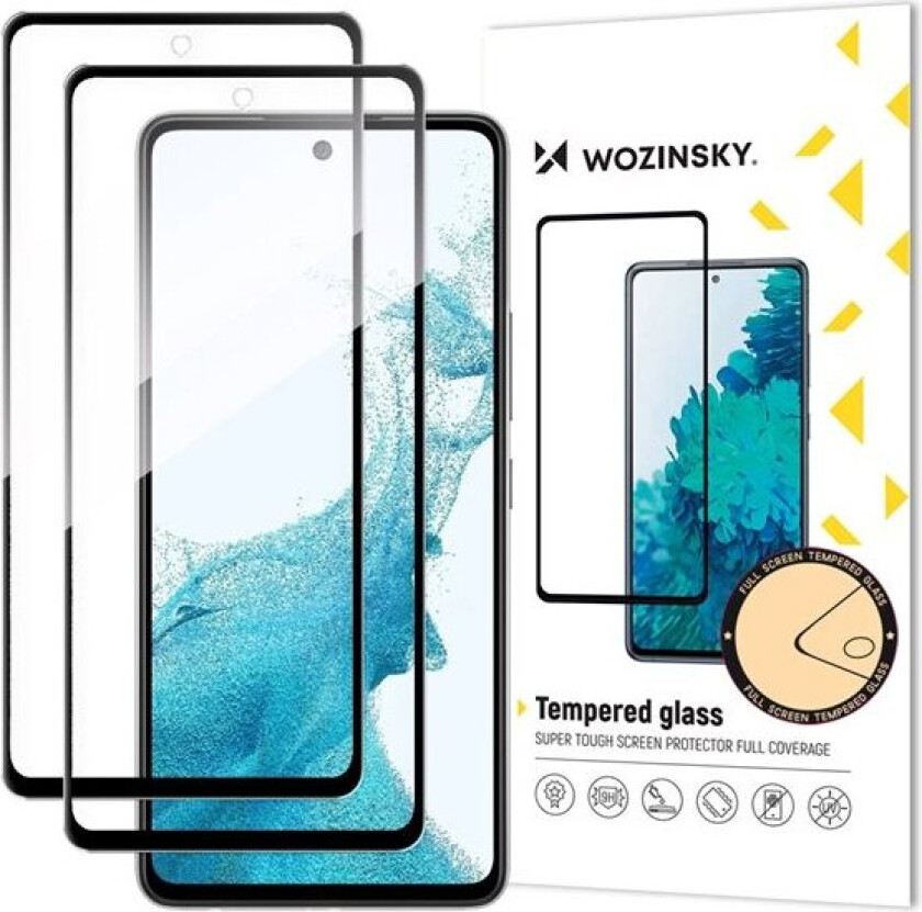 Fullt limt herdet glass for Samsung Galaxy S26 Ultra m/ fingeravtrykksleser, 2 stk.