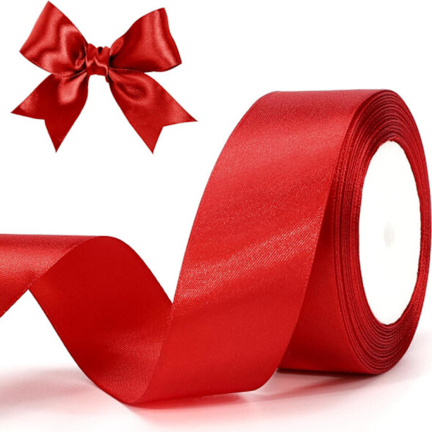 Røde bånd, 40 mm salviegrønne bånd for gaveinnpakning, 22M gavebånd, dekorativt gaveinnpakningsbånd, bryllupsfestdekorasjon.