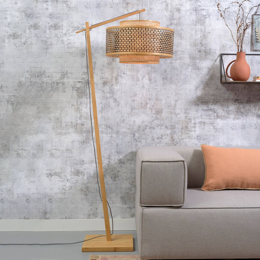 GOOD & MOJO Bhutan gulvlampe, natur, 176cm Ø50cm