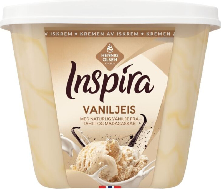 Inspira Iskrem Vanilje 0,9l Hennig Olsen