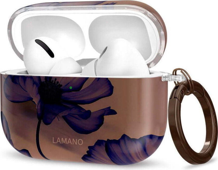 Apple AirPods Pro (1. & 2. gen.) Tech-Protect Lamano Deksel m. Nøkkelring - Velvet Night