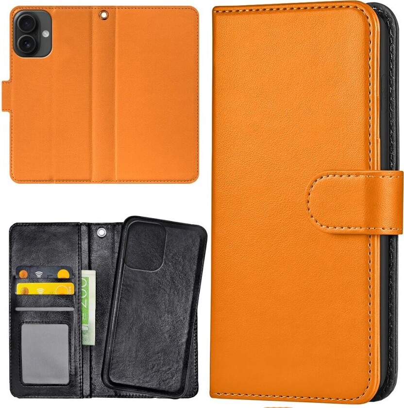 iPhone 16 - Lommebok Deksel Oransje
