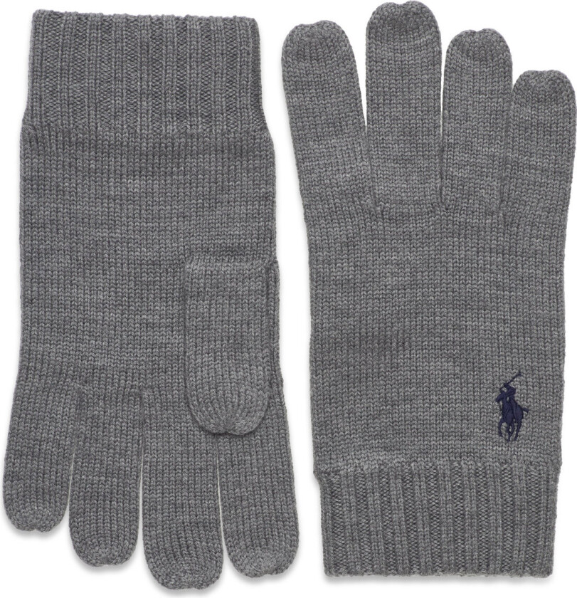 Signature Pony Wool Gloves - Grey - ONE SIZE