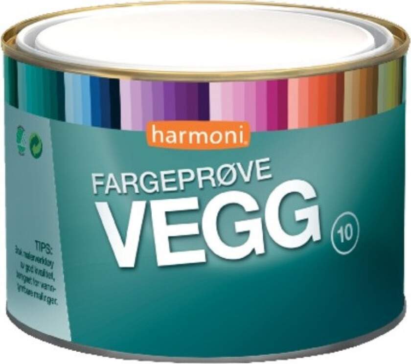 Veggmaling 10 fargeprøve base: hvit 0.45l silkematt