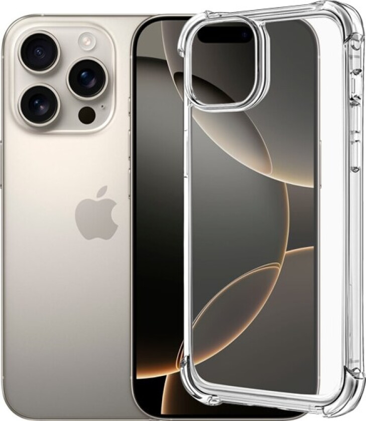 iPhone 16 Pro Deksel - Ekstra Støtsikkert og Slitesterkt Transparent