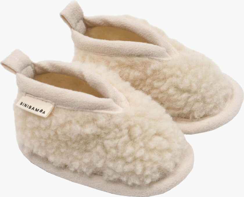 Merino Sko, Milk, 3-6 md. - Innesko & Tøfler - 100% Merinoull