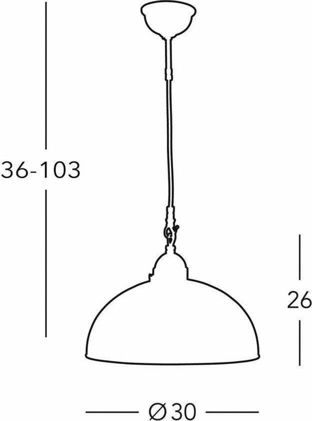 Kolarz hengelampe Nonna, Ø 30 cm, jordbær, glatt kant