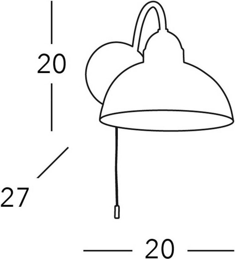 Kolarz Vegglampe Nonna, Ø 20 cm, jordbær, glatt kant