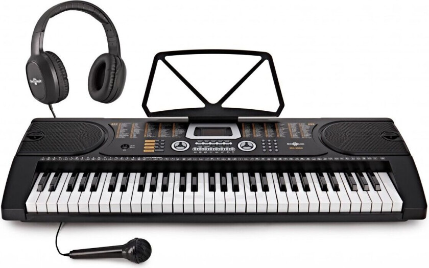 Gear4Music MK-2000 Bærbart Keyboard med 61 Taster fra Gear4music - Nybegynnerpakke