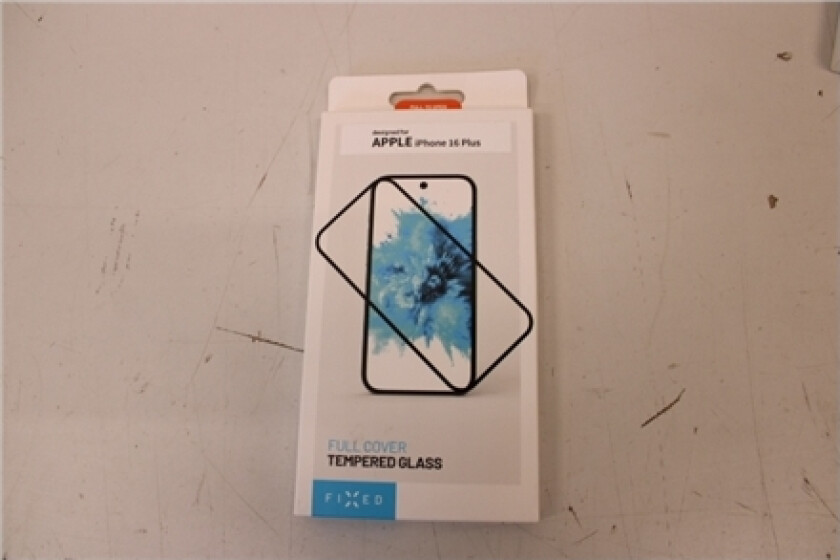 Fixed | Full Cover 2.5D | Apple | iPhone 16 Plus | Tempered Glass | Black | DAMAGED PACKAGING, DEMO | Screen Protector