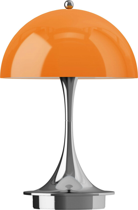 Panthella 160 Bordlampe Bærbar V3 Original Opal Orange - Bærbare lamper Sprøytestøpt Polykarbonat Krom - 5744613392