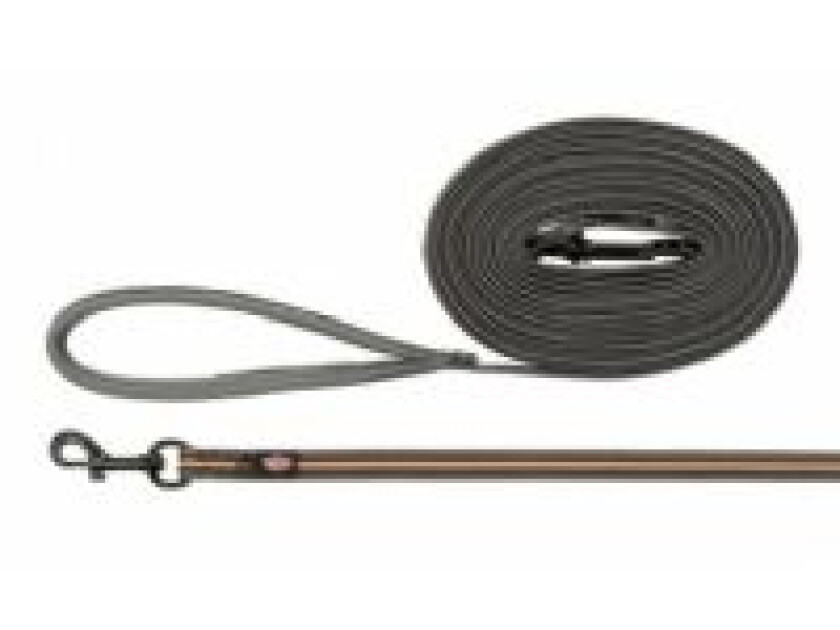 Fusion tracking leash rubberised M-XL: 15 m/17 mm graphite/papaya