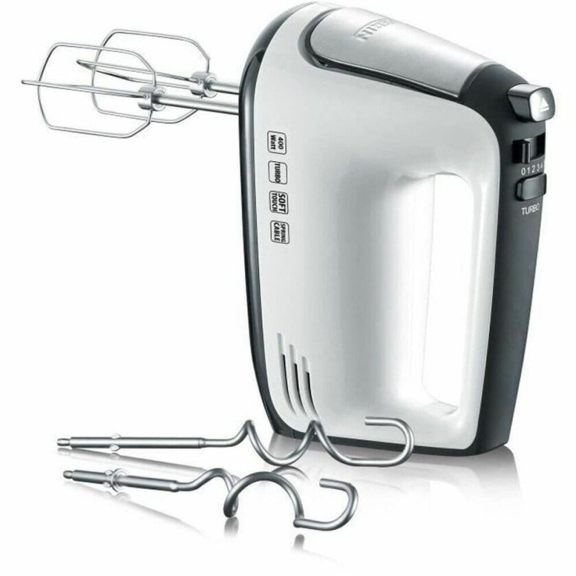 Håndmikser HM 3830 - hand mixer - stainless steel/black/white - 400 W