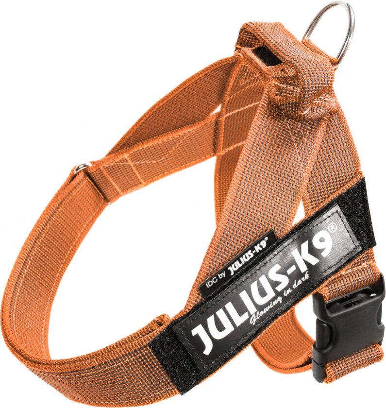 IDC® Color & Grey sele, oransje/grå - Størrelse M/0: brystomkrets 58 - 76 cm