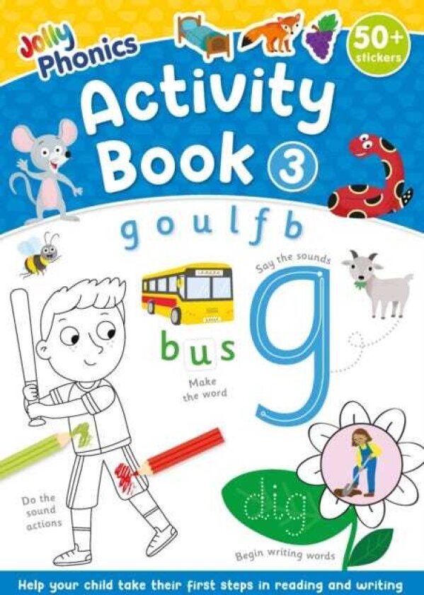 Jolly Phonics Activity Book 3 in Precursive Letters (British English edition)