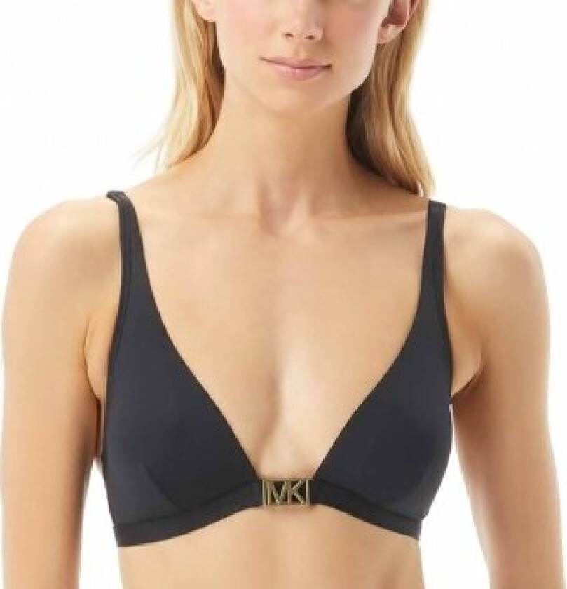 Michael Kors Logo Solids Triangle Bikini Top